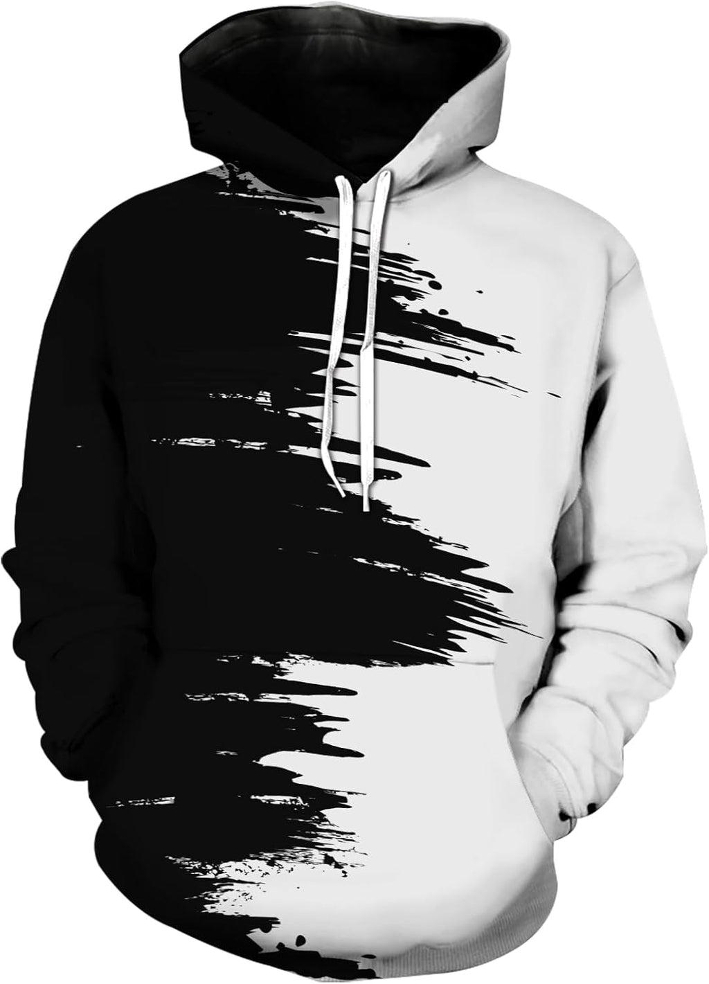 wangstar Graphic Hoodies for Men Sweatshirts for Teen Boy Gifts 16-18 Xmas Cool Things Novelty Black Red Pullover Hoodie