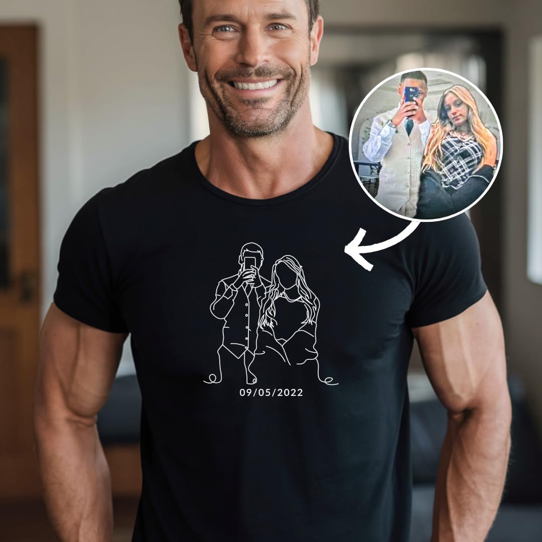 Premium Custom Photo Embroidered Hoodie, Oversized Sweatshirt Women, DIY Gift Memorial Picture Hoodie- Size S to 4XL