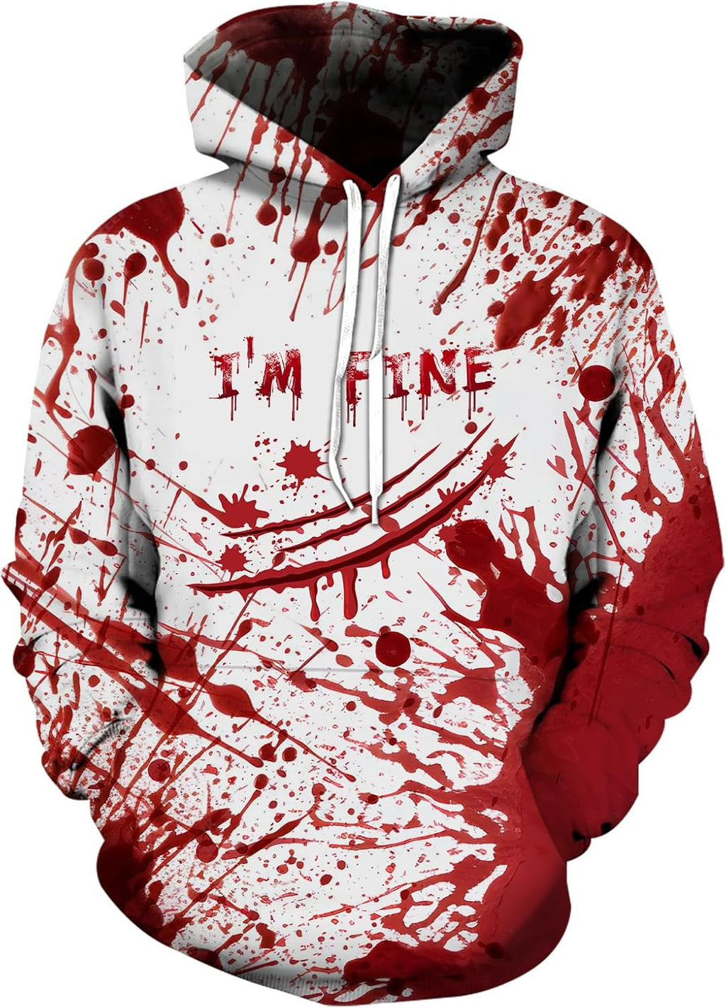 wangstar Graphic Hoodies for Men Sweatshirts for Teen Boy Gifts 16-18 Xmas Cool Things Novelty Black Red Pullover Hoodie