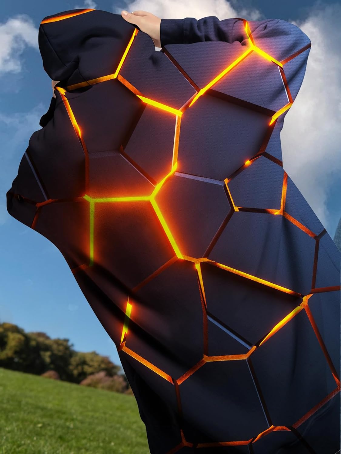 wangstar Graphic Hoodies for Men Sweatshirts for Teen Boy Gifts 16-18 Xmas Cool Things Novelty Black Red Pullover Hoodie